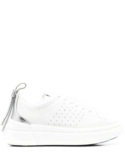 Redv Perforated-detail Lace-up Sneakers In White