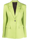 Attico Green Single-breasted Blazer In Grün
