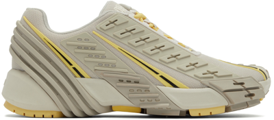 Diesel Beige & Yellow S-prototype Low-top Sneakers In Beige,yellow