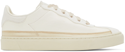 Our Legacy Highlander Suede And Leather Trainers In Bianco