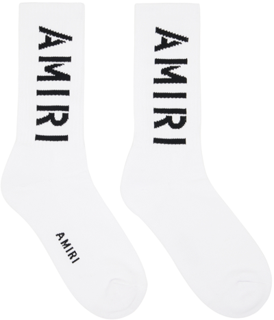 Amiri White & Black Stencil Socks In White Black