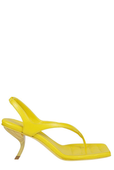 Gia Borghini Rosie Open Toe Slip In Yellow
