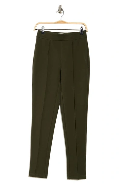By Design Sharon Seamed Front Ponte Knit Pants In Forest Night