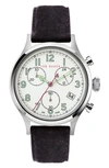 Ted Baker Lngisla Multi-function Leather Strap Watch, 42mm In Silverwhiteblack