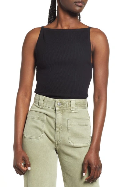 & Other Stories Rib Knit Camisole In Black