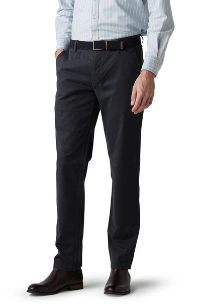 Rodd & Gunn Thomas Road Stretch Cotton Flat Front Chinos In Coal