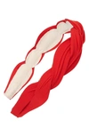Natasha Twisted Headband In Red