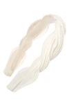 Natasha Twisted Headband In White