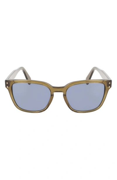 Ferragamo Gancini 55mm Rectangular Sunglasses In Brown Transparent