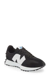 New Balance 327 Suede And Mesh Trainers In Black/white/gum