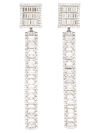 ALESSANDRA RICH ALESSANDRA RICH BAGUETTE CRYSTAL LONG EARRINGS