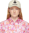 Isabel Marant Tyrony Logo Baseball Cap In Bkec Black/ecru