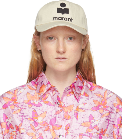Isabel Marant Tyrony Logo Baseball Cap In Beige