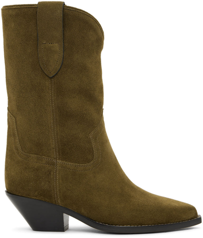 Isabel Marant Khaki Dahope Boots In 67ki Khaki