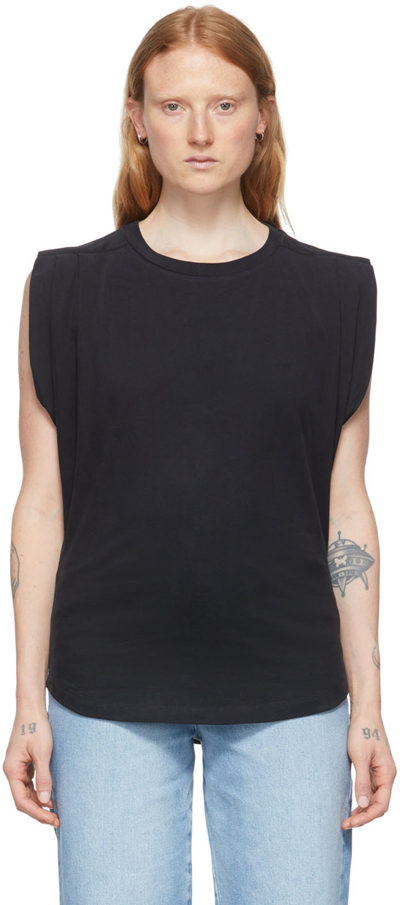 Isabel Marant Black Zutti Tank Top In 01bk Black