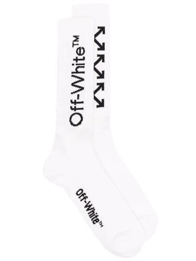 Off-white Arrow Mid-length Socks In White