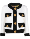 Dsquared2 Two Tone Tweed Boxy Jacket In White