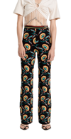 Rabanne Jamaican Flower Straight Leg Jacquard Pants In Jacquard Jamaican Flower