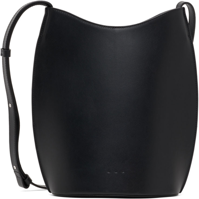 Aesther Ekme Sac Ovale Leather Crossbody Bag In Black