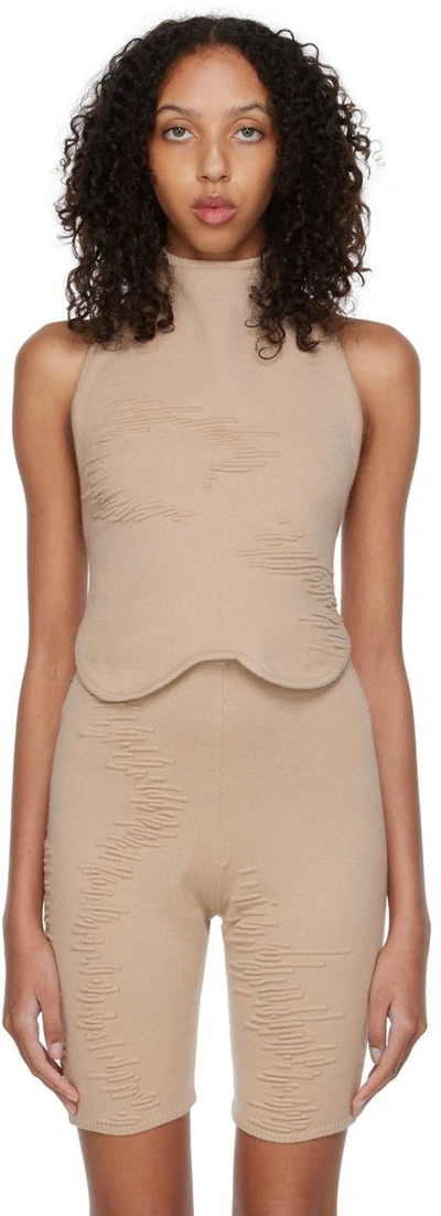 Selasi Ssense Exclusive Beige Kbn Knitwear Edition Tank Top