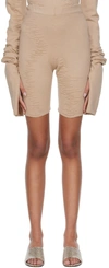 SELASI SSENSE EXCLUSIVE BEIGE KBN KNITWEAR EDITION SHORTS