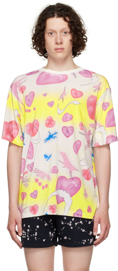 Liberal Youth Ministry Velvet-hearts Short-sleeve T-shirt In Pink Multi