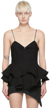 Coperni Ruffle-embellished Sleeveless Top In Black