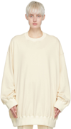 Determ Oversize Gathered-hem Sweatshirt In Milk