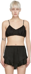 Determ Black Rayon Bra In Black