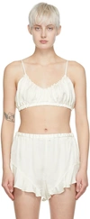 Determ Off-white Collagen Bra In White