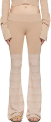 Determ Beige Polyester Lounge Pants In Sand