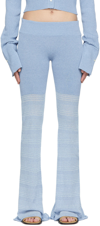Determ Blue Polyester Lounge Pants In Sky