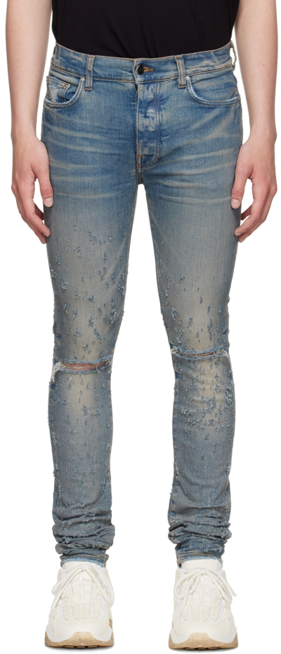 Amiri Blue Shotgun Jeans In Clay Indigo