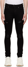 Amiri Vintage Black Skinny Jeans With Logo Embroidery In Black