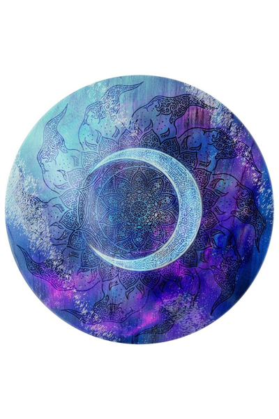 Grindstore Twilight Glass Mandala Chopping Board (blue) (one Size)