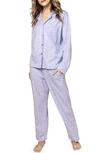 Petite Plume Periwinkle Paisley Pajamas In Blue