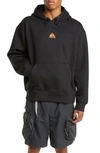 Nike Acg Therma-fit Fleece Hoodie In Black/ Dark Smoke Grey/ White
