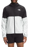 The North Face Flyweight Wind Resistant Zip Hoodie In Tnf Black/ Tin Grey