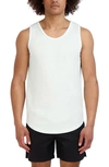 Goodlife Sunfaded Cotton Slub Tank In Salt Air