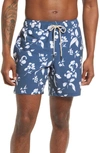 Fair Harbor The Bayberry Swim Trunks In Navy Floral
