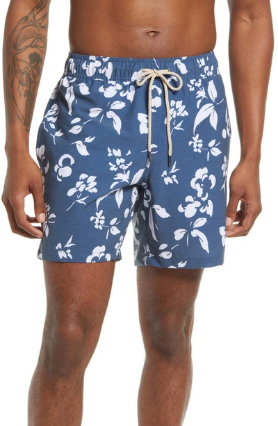 Fair Harbor The Bayberry Swim Trunks In Navy Floral