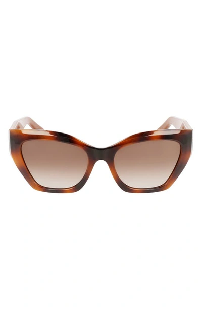 FERRAGAMO FERRAGAMO GANCINI 54MM RECTANGULAR SUNGLASSES