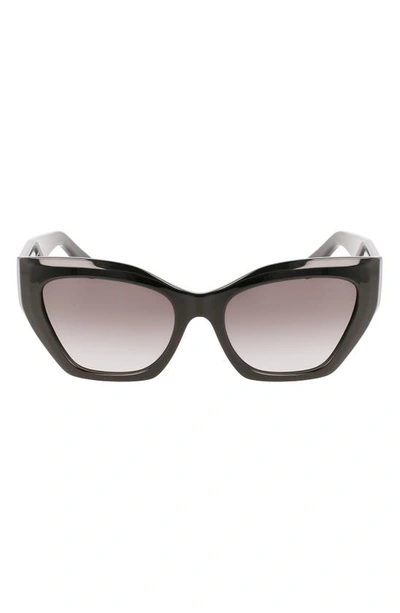 Ferragamo Gancini 54mm Rectangular Sunglasses In Black
