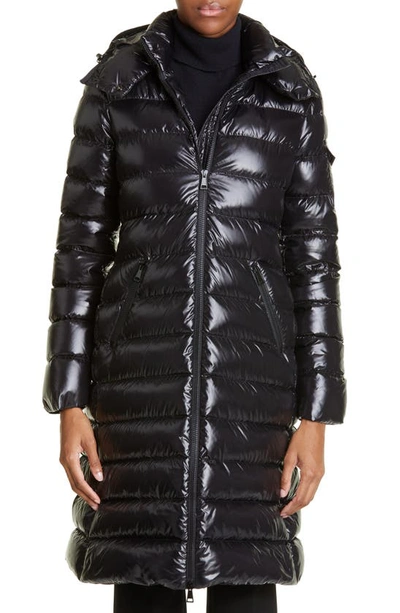 MONCLER MOKA QUILTED DOWN LONG PARKA