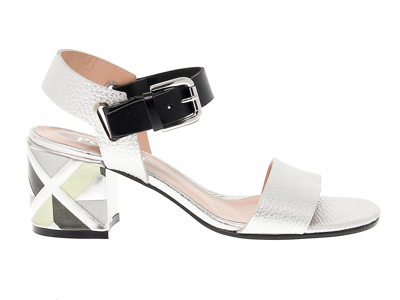 Pollini Womens Silver Other Materials Sandals
