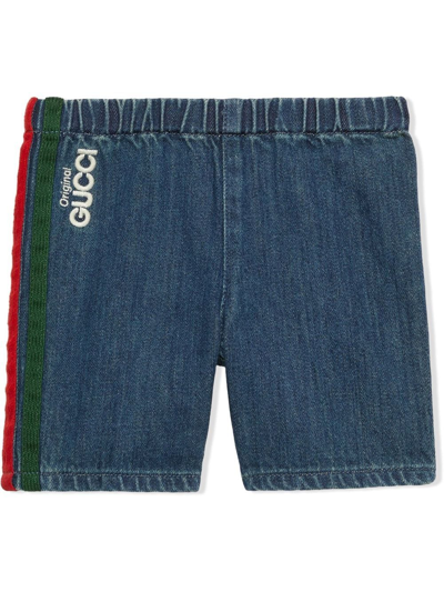Gucci Babies' Denim Shorts (0-36 Months) In Blue
