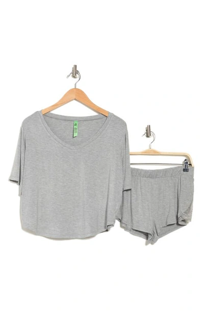 Honeydew Intimates Spring Fling Top & Shorts 2-piece Pajama Set In Heather Grey