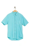 Coastaoro Pismo Short Sleeve Regular Fit Shirt In Aqua Sea