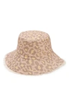 Zimmermann Printed Linen Bucket Hat In Lemon Leopard