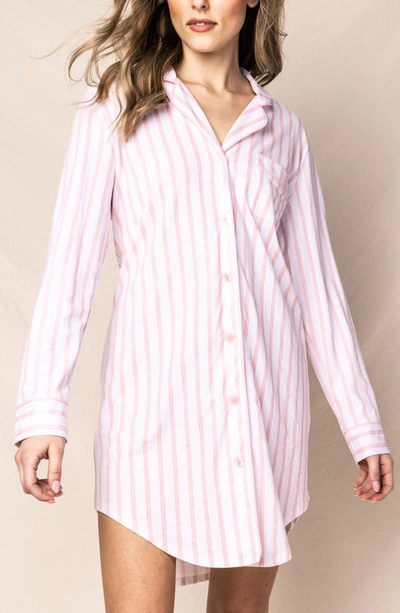 Petite Plume Pink Stripe Cotton Nightshirt